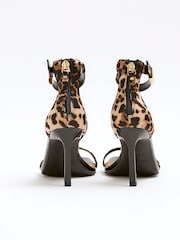 River Island Brown Clasp Back Heeled Sandals - Image 2 of 5