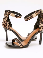 River Island Brown Clasp Back Heeled Sandals - Image 5 of 5
