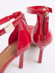 River Island Red Clasp Back Heeled Sandals - Image 5 of 6