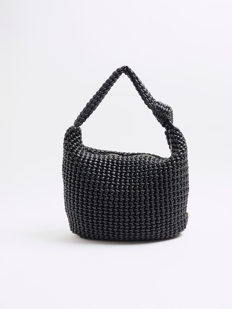 River Island Black Large Scrunch Scoop Bag - Image 2 of 4 River Island Black Large Scrunch Scoop Bag - Image 2 of 4