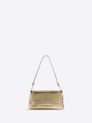 River Island Gold Small Fold Over Clutch - Image 1 of 6
