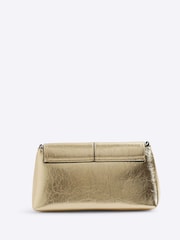 River Island Gold Small Fold Over Clutch - Image 2 of 6