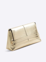 River Island Gold Small Fold Over Clutch - Image 3 of 6