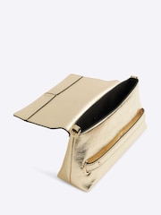 River Island Gold Small Fold Over Clutch - Image 4 of 6