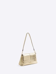 River Island Gold Small Fold Over Clutch - Image 5 of 6