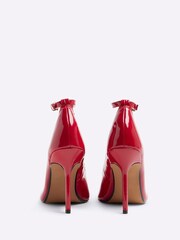 River Island Red Ankle Strap Court Shoes - Image 3 of 4