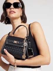 River Island Black Embossed Mini Tote Bag - Image 1 of 4
