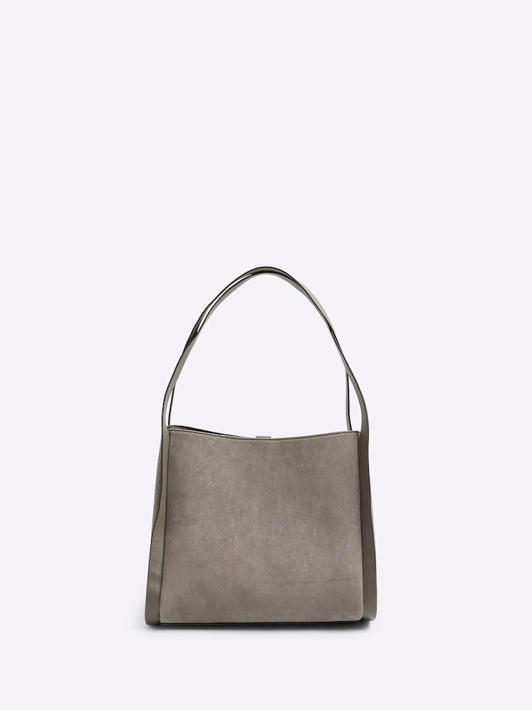 River Island Slouch-Tasche mit Logo-Lasche vorne - Bild 2 von 4