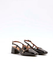 River Island Black Buckle Strap Block Heel Shoes - Image 2 of 4