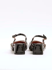 River Island Black Buckle Strap Block Heel Shoes - Image 3 of 4