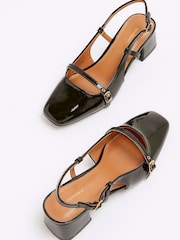 River Island Black Buckle Strap Block Heel Shoes - Image 4 of 4