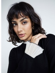 River Island Black Frill Mini Knitted Dress - Image 3 of 4