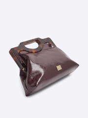 River Island Burgundy Red Torte Frame Handle Clutch - Image 5 of 5