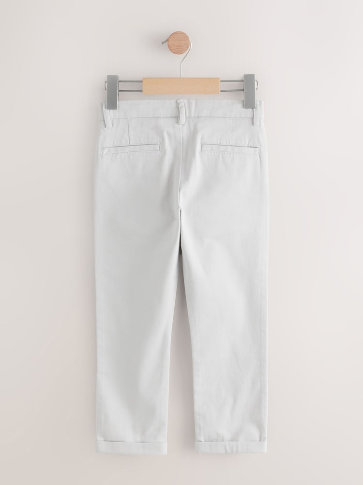 Silver Regular Fit Stretch Chino Trousers (3-17yrs) - Image 2 of 5
