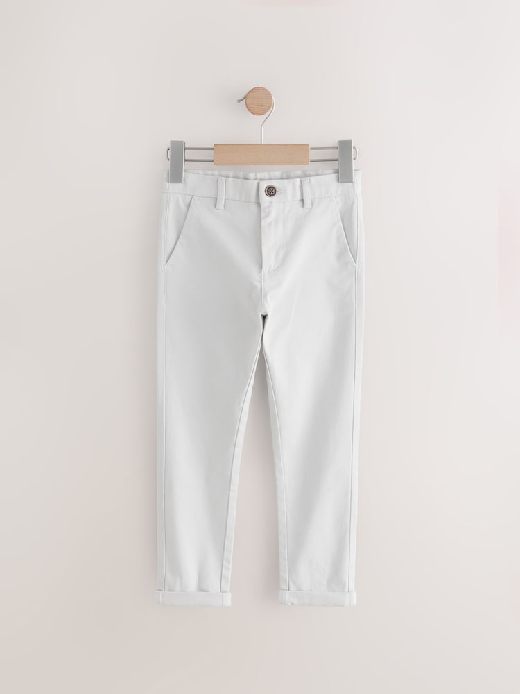 Gris plateado - Pantalones chinos elásticos (3-17años) - Imagen 1 de 5 Gris plateado - Pantalones chinos elásticos (3-17años) - Imagen 1 de 5
