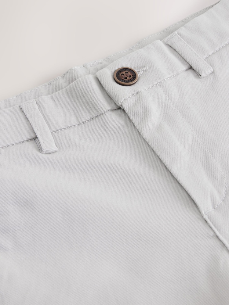 Silver Grey Skinny Fit Stretch Chino Trousers (3-17yrs) - Image 3 of 5