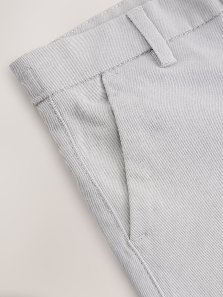 Silver Grey Skinny Fit Stretch Chino Trousers (3-17yrs) - Image 4 of 5