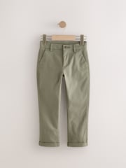 Olive Green Regular Fit Stretch Chino Trousers (3-17yrs) - Image 1 of 5