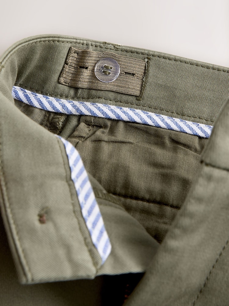 Olive Green Regular Fit Stretch Chino Trousers (3-17yrs) - Image 4 of 5