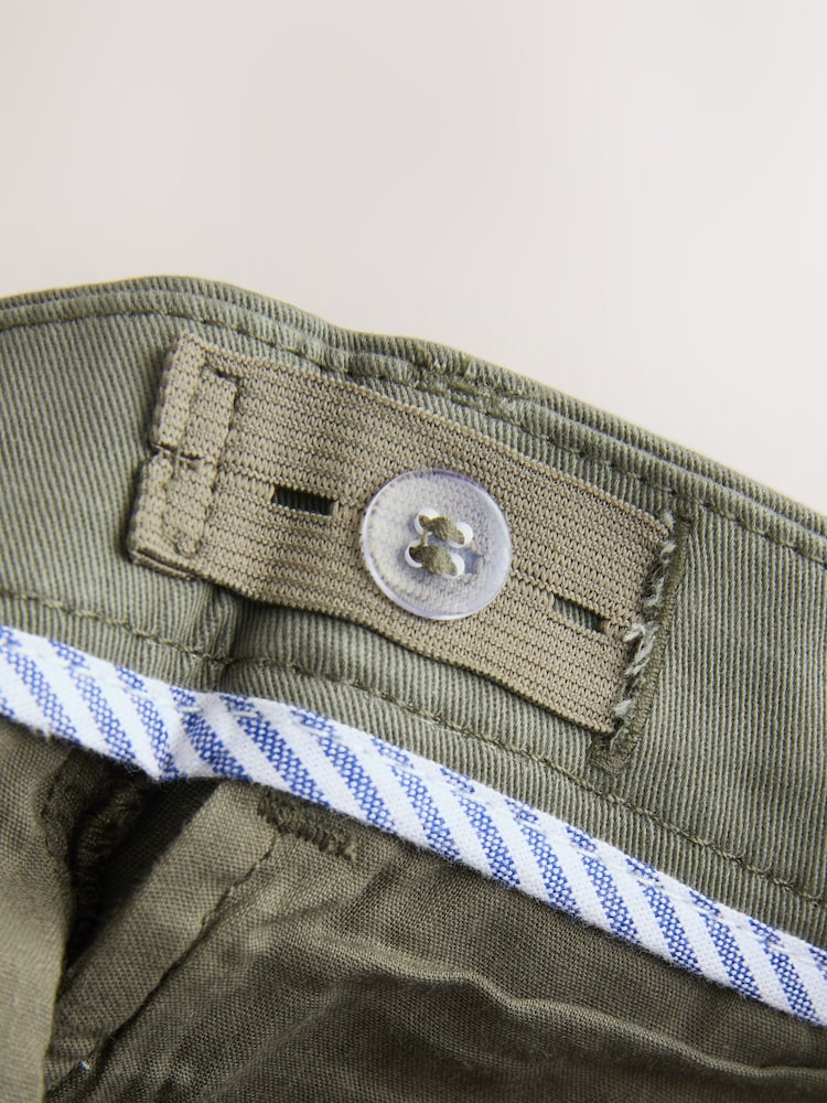 Olive Green Skinny Fit Stretch Chino Trousers (3-17yrs) - Image 5 of 5