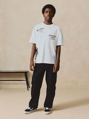 Negro - Twill Woven 100% Cotton Cargo Trousers (3-16yrs) - Imagen 2 de 5