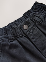 Black Twill Woven Cotton Cargo Trousers (3-16yrs) - Image 9 of 9