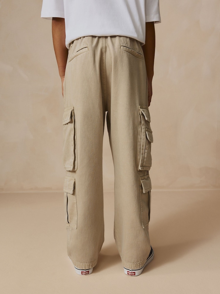 Neutro - Twill Woven 100% Cotton Cargo Trousers (3-16yrs) - Imagen 2 de 10