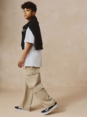 Neutro - Twill Woven 100% Cotton Cargo Trousers (3-16yrs) - Imagen 3 de 10