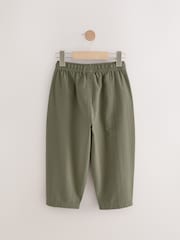 Khaki Green Textured Woven Pull On 100% Cotton Trousers (3-16yrs) - Image 7 of 9