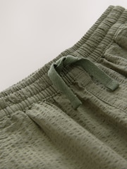 Khaki Green Textured Woven Pull On 100% Cotton Trousers (3-16yrs) - Image 8 of 9