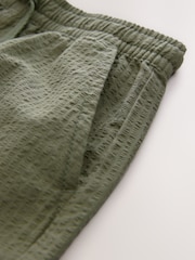 Khaki Green Textured Woven Pull On 100% Cotton Trousers (3-16yrs) - Image 9 of 9