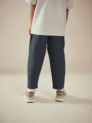 Charcoal Grey Textured Woven Pull On 100% Cotton Trousers (3-16yrs) - Image 2 of 9