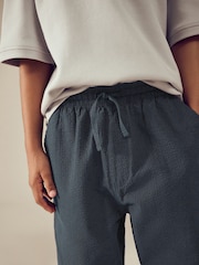 Charcoal Grey Textured Woven Pull On 100% Cotton Trousers (3-16yrs) - Image 5 of 9