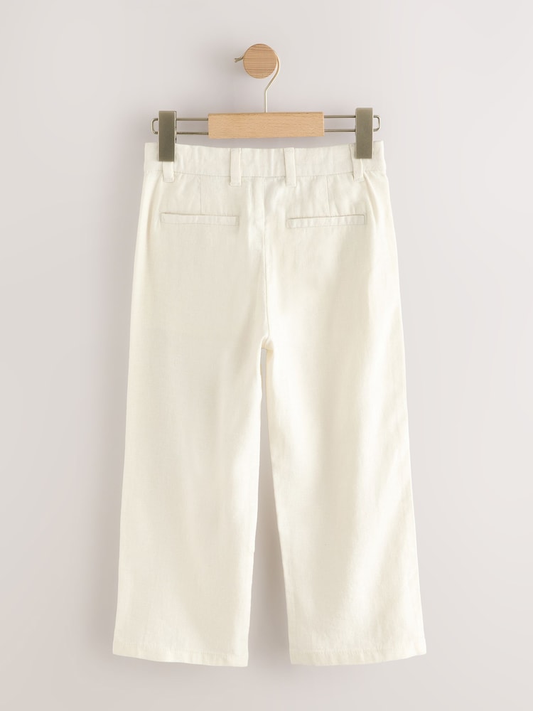 Ecru Linen Smart Trousers (3-16yrs) - Image 2 of 5 Ecru Linen Smart Trousers (3-16yrs) - Image 2 of 5