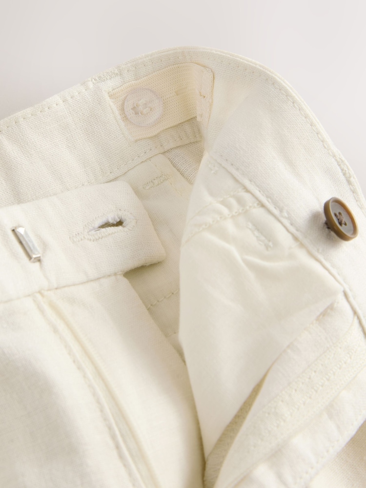 Ecru Linen Smart Trousers (3-16yrs) - Image 4 of 5