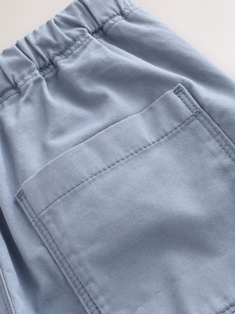 Dusty Blue Single Pull-On Shorts (3-16yrs) - Image 4 of 4