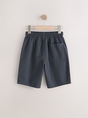 Grey 100% Cotton Textured Woven Pull On Shorts (3-16yrs) - Image 6 of 8
