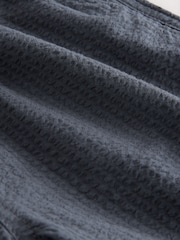 Grey 100% Cotton Textured Woven Pull On Shorts (3-16yrs) - Image 7 of 8