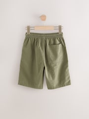 Khaki Green 100% Cotton Textured Woven Pull On Shorts (3-16yrs) - Image 7 of 9