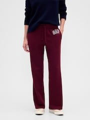 Gap Burgundy Red Logo Straight Joggers - Image 1 of 5