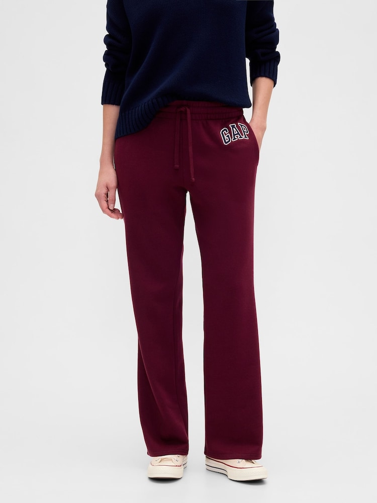 Gap Burgundy Red Logo Straight Joggers - Image 1 of 5