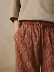 Rust Brown Abstract Textured Pull-On Shorts (3-16yrs) - Image 2 of 7