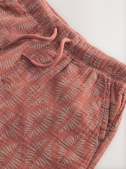 Rust Brown Abstract Textured Pull-On Shorts (3-16yrs) - Image 6 of 7