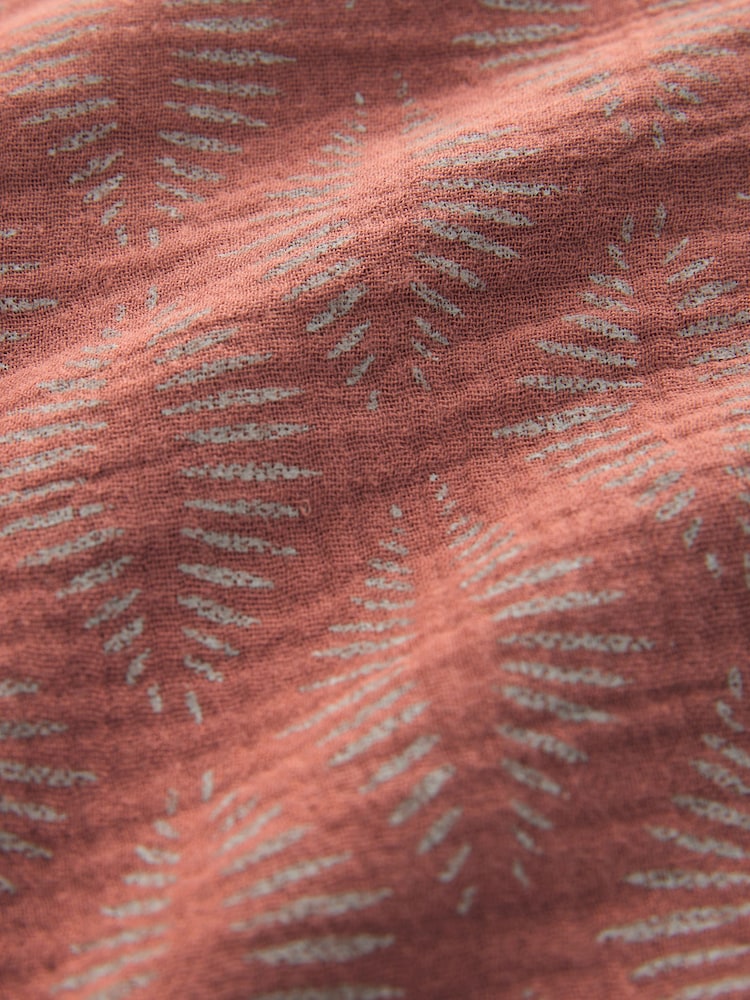 Rust Brown Abstract Textured Pull-On Shorts (3-16yrs) - Image 7 of 7