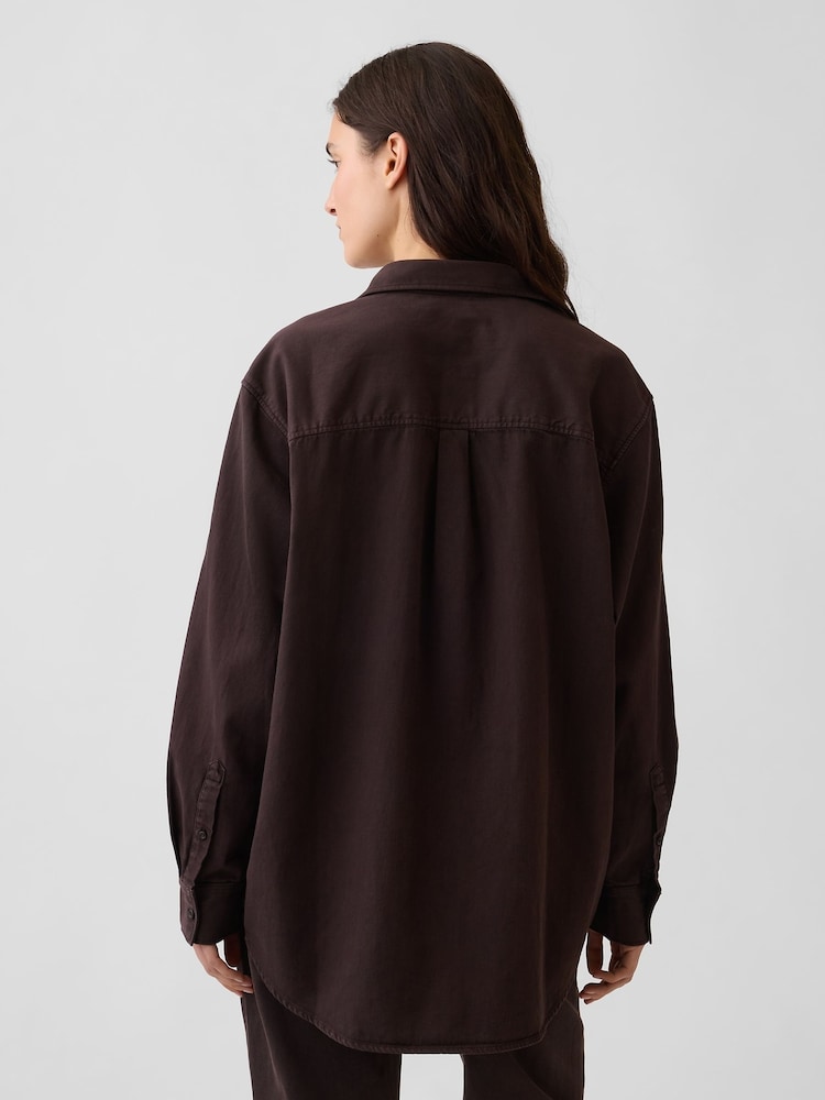 Gap Brown Denim Big Shirt - Image 2 of 5