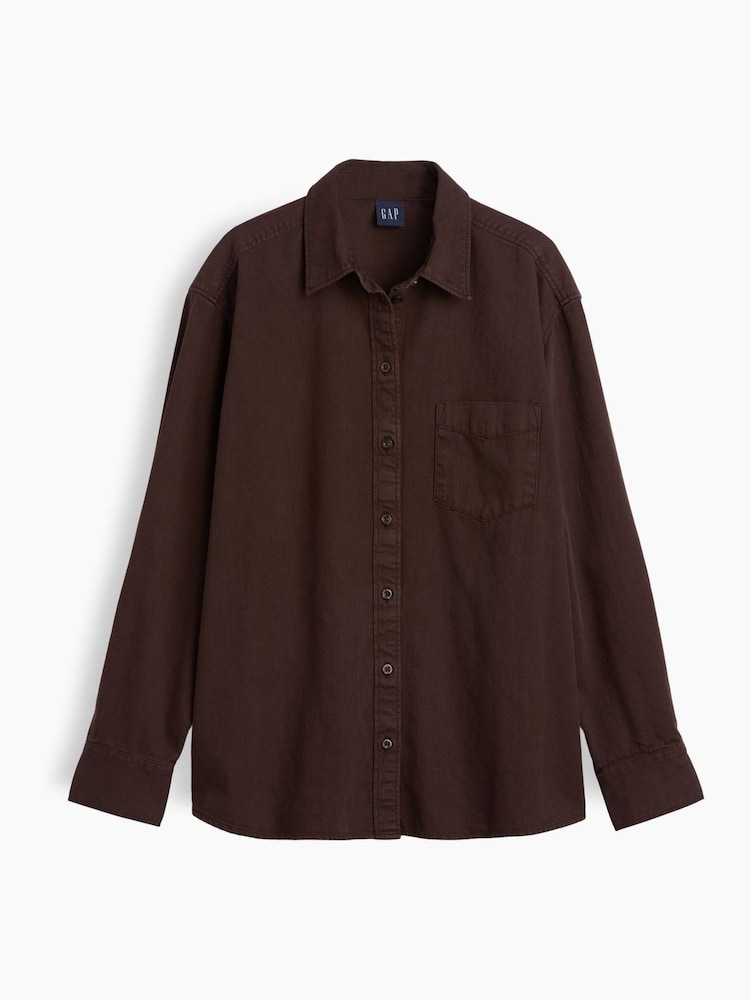Gap Brown Denim Big Shirt - Image 5 of 5