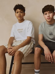 Neutral Stripe Textured Pull-On Shorts (3-16yrs) - Image 6 of 11