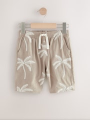 Neutral Palm Trees Textured Pull-On Shorts (3-16yrs) - Image 4 of 7