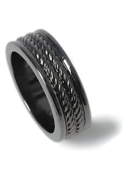 DCK Mens Antique Rope Black Ring - Image 2 of 2
