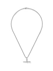 Silver Tone Stainless Tbar Necklace - Image 1 of 2